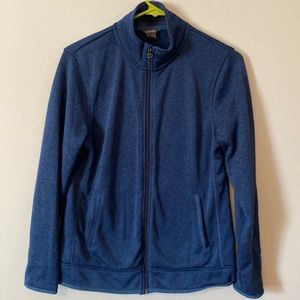 Eddie Bauer- sweater fleece jacket. Medium, blue.
